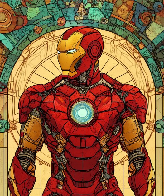 Iron Man en Art Fractal et Celtique : HD Wallpaper